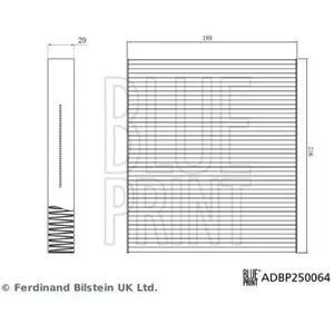 Blue Print Filtre d'habitacle pour ISUZU: D-Max (Ref: ADBP250064) pas cher