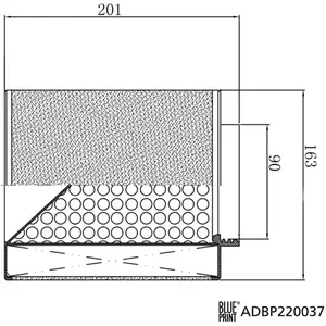 luchtfilter ADBP220037 Blue Print pas cher