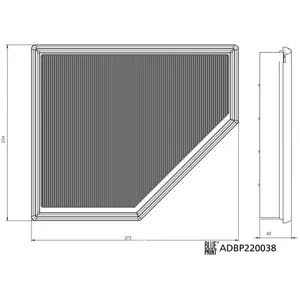 luchtfilter ADBP220038 Blue Print pas cher