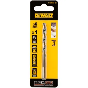 DeWALT DT20522 EXTREME Black&Gold Metaalboor 6mm pas cher