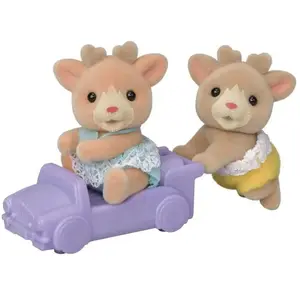 Poupée - SYLVANIAN FAMILIES - Les jumeaux Renne - Blanc - Mixte - 5693 pas cher