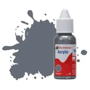 Peinture Humbrol Acrylic Dropper Bottle 14ml 123 Extra Dark Sea Grey - Satin - Humbrol