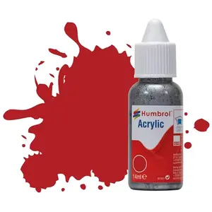 Peinture Humbrol Acrylic Dropper Bottle 14ml 153 Insignia Red Matt - H... pas cher