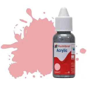 Peinture Humbrol Acrylic Dropper Bottle 14ml 57 Pink Matt - Humbrol pas cher