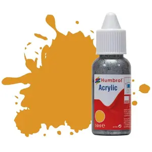 Peinture Humbrol Acrylic Dropper Bottle 14ml .54 Brass Metallic - Humb...
