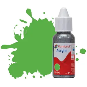 Peinture Humbrol Acrylic Dropper Bottle 14ml 208 Fluorescent Signal Green Gloss - Humbrol