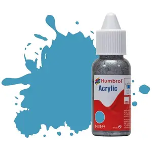 Peinture Humbrol Acrylic Dropper Bottle 14ml 89 Middle Blue Matt - Humbrol