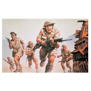 Comparateur de prix : Airfix Seconde Guerre Mondiale Britannique 8ème armée, Coffre de Figurines 1: 76 Échelle Multicolore