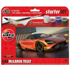1:43 Airfix 55006 Mc Laren 765LT SportAuto - Starter Set Plastic Model...