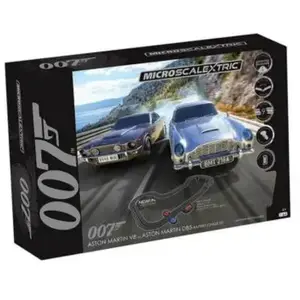 Coffret Micro Scalextric James Bond 007 - Aston Martin DB5 vs V8 - Piles pas cher