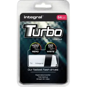 Integral Memory Integral Turbo - Clé USB - 64 Go - USB 3.0 - blanc pas cher