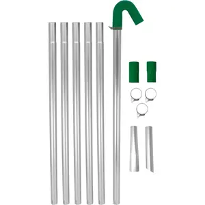 Comparateur de prix : MAXBLAST Perche de Nettoyage Embout d'Aspiration pour Gouttière Extensible 1.2m à 7.2m ¿ 5.1cm Aluminium & Silicone - Durable - 6 Tubes 2 Embouts - Aspire Feuille & Débris Toiture, Gouttière, Maison