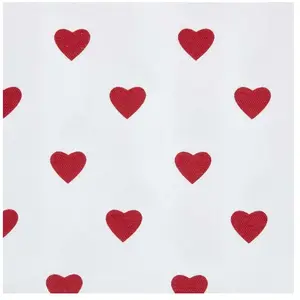Homescapes stof per meter harten rood 150 cm breed pas cher