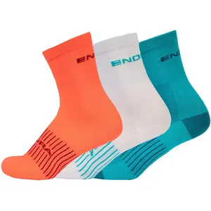 Endura Coolmax Race Lot de 3 paires de chaussettes de cyclisme pour femme pas cher