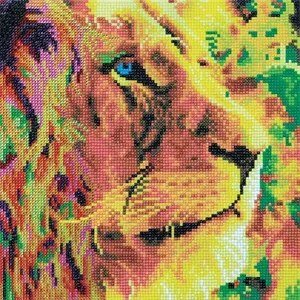 Crystal Art Crystal Art - Kit Broderie Diamant - Lion Art-1580 pas cher
