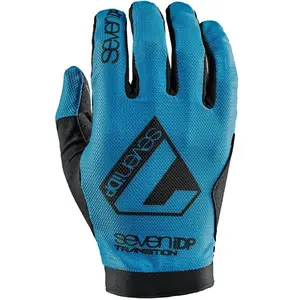 Gants de VTT SEVEN Transition - bleu - taille M - dos de la main en mesh et paume perforée pas cher