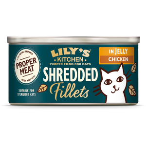 24x70g Lily's Kitchen Shredded Fillets poulet nourriture pour chats humide pas cher