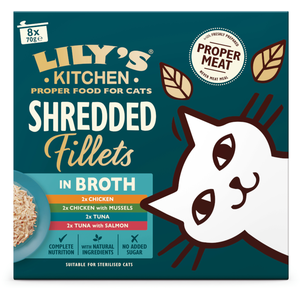 Lily's Kitchen Kattenvoer Nat Shredded Fillets Multipack - 8x70 gr pas cher