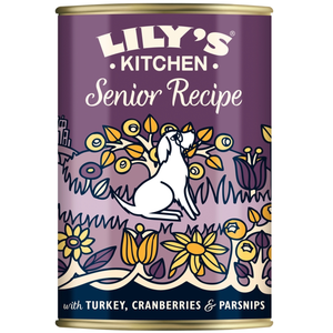 6x400g Senior Lily's Kitchen dinde nourriture humide pour chien pas cher