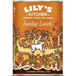 6x400g Dinner Lily's Kitchen poulet avec pommes de terre et petits pois nourriture humide pour chat pas cher