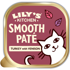 19x85g Smooth Paté Selection dinde et cerf Lily’s Kitchen nourriture humide pour chat pas cher