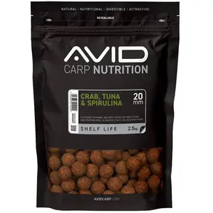 Avid Carp Bouillette Spiruline Thon Crabe 2.5kg pas cher