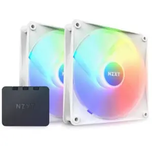 NZXT F140 CORE RGB (140 mm, 2x), Ventilateur PC, Blanc