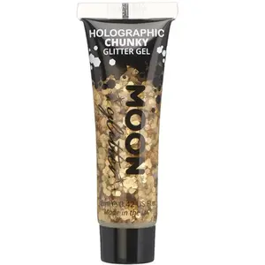 Moon Creations - Moon Glitter - Holographic Chunky Glitter Gel Glitter Make-up - Goudkleurig pas cher
