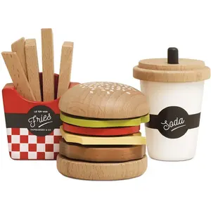 Hamburger frites et soda en bois FSC pas cher