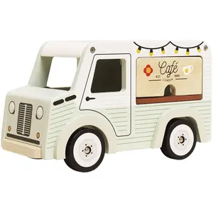 Camionnette-café truck pour maison de poupée en bois FSC pas cher
