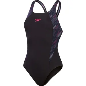 Speedo HyperBoom Splice Muscleback Zwart/Roze Sportbadpak - Maat 40 pas cher