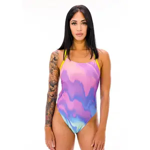 Speedo Maillot De Bain Allover Digital Tie-back pas cher