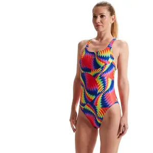 Speedo Maillot De Bain Allover Digital Leaderback pas cher
