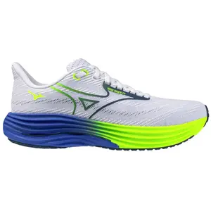 Chaussures Mizuno Wave Rider 29 Blanc Bleu SS26, Taille 44 - EUR