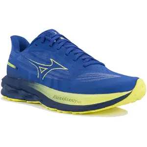 Mizuno, Unisexe, Chaussures de course à pied, Wave Skyrise 7 (45), Bleu, Jaune pas cher