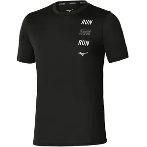 Mizuno Core Run T-shirt Met Korte Mouwen Zwart XL Man