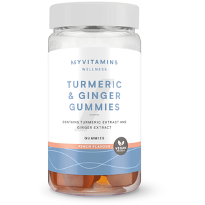 Myvitamins Turmeric & Ginger Gummies - 60gommes à mâcher - Pêche pas cher