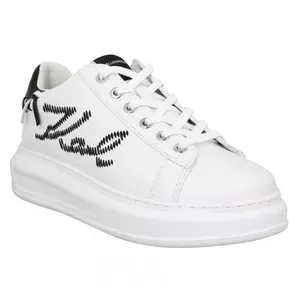 Karl Lagerfeld Baskets En Cuir Karl Lagerfeld Kapri Whipstitch Lo Lace Pour Femme - 37