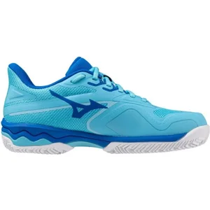 Mizuno Tennisschoen Padelschoen Wave Exceed Light 2 Dames Blauw Wit pas cher