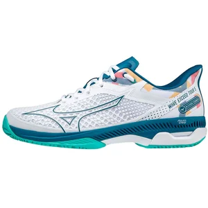 Mizuno Chaussures: Mizuno Wave Exceed Tour 5 Clay Court Blanc Bleu 61gc2274 30-Taille-42.5 pas cher