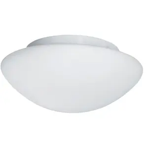 SEARCHLIGHT Bathroom Flush - Plafonnier de salle de bains à 2 lumières rond blanc ... pas cher