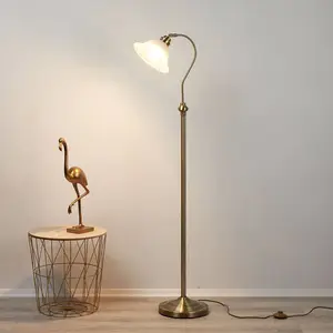Searchlight Vloerlamp Messing Verstelbaar