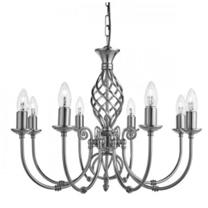 Searchlight ZANZIBAR Kroonluchter 8 Lichts Zilver