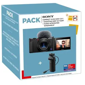 Pack Appareil photo compact pour Vlogging Sony ZV-1 Noir + Poignée tré... pas cher