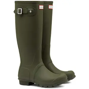 Hunter - Regenlaarzen voor dames - Original - Hoog - Olijfgroen - maat 39EU pas cher