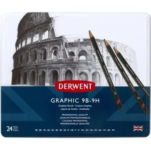 Derwent Graphic potloden set in blik assorti 24 stuks