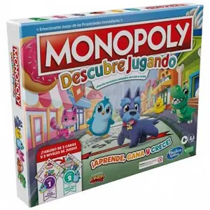 Monopoly Aprende Jugado - Table pour enfants à partir de 4 ans - Tableau 2 faces - Amusant outil pédagogique pour Toute la famille pas cher