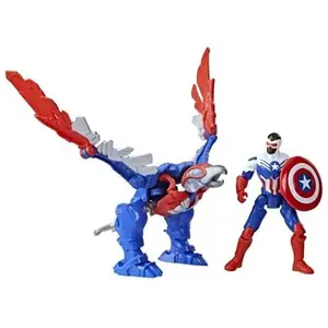 Hasbro Marvel Classic Marvel Mech Strike Mechasaurs Captain America Avec Redwing Mechasaur pas cher