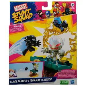 Marvel Stunt Squad Speelset Ironman VS Black Panther Middel Assorti. pas cher