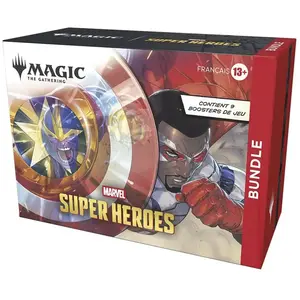 Boosters - HASBRO - Marvel Super Heroes - Bundle exclusif - 9 boosters et 30 terrains - Carte Premium & accessoires pas cher